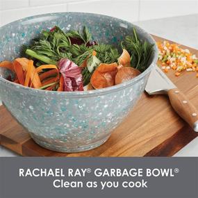 img 3 attached to Rachael Ray Accessories Pantryware - Multi Purpose/Salad Serveware Garbage Bowl, 4 Liters, Sea Salt Gray
