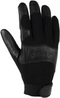 перчатки carhartt черные пшеничные для мужчин, размер large, аксессуары логотип