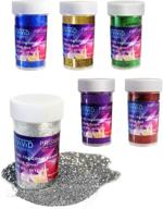 🌈 vvivid prisma65 multi-color metallic glitter powder - 15g jar bundle (pack of 6) logo