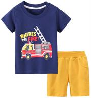 👕 stylish little sleeve tshirt summer graphic boys' clothing set logo