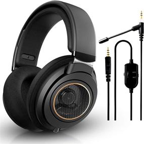 img 4 attached to 🎧 Наушники Philips SHP9600 с проводом над ухом | Комфортное прилегание | Открытая конструкция | Драйверы 50 мм из неодима (черные) + Прилагаемый микрофон NeeGo для игр и коммуникации