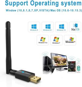 img 3 attached to EDUP USB WiFi Bluetooth 4.2 Adapter - 600Mbps Dual Band Antenna for PC/Mac - Windows 10/8.1/7/XP/Vista Compatible