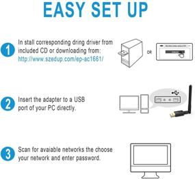 img 1 attached to EDUP USB WiFi Bluetooth 4.2 Adapter - 600Mbps Dual Band Antenna for PC/Mac - Windows 10/8.1/7/XP/Vista Compatible