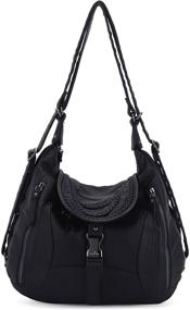 img 4 attached to 👜 Stylish Hobo Handbags for Women: Large Tote Purses with Top Handle & Shoulder Strap