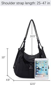 img 2 attached to 👜 Stylish Hobo Handbags for Women: Large Tote Purses with Top Handle & Shoulder Strap