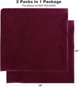 img 1 attached to 🔴 Lewondr Velvet Soft Throw Pillow Cover, 2 Pack Modern Solid Color Square Decorative Throw Pillow Case Cushion Covers for Car Sofa Bed Couch Home Christmas Decor - 18x18 (45x45cm), Burgundy