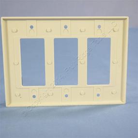 img 1 attached to 🔌 Leviton 3-Gang Decora/GFCI Wallplate in Light Almond - 80611-T