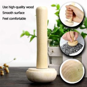 img 3 attached to 🖌️ Heteri Rubber Stamp Making Kit: Block Printing Starter Tool with Wooden Mushroom Roller and Grind Tool