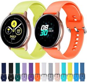 img 3 attached to 📱 13-Pack 20mm Soft Silicone Bands Replacement Compatible with Samsung Galaxy Watch Active 2 40mm 44mm, Galaxy Watch Active, Galaxy Watch 3 41mm, and Galaxy Watch 42mm