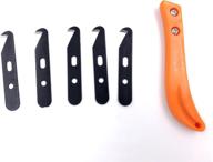 🔪 ymkf sqqr utility hooked knife set: 5 steel blade golf club grip hook blade knives with 1 knife handle логотип