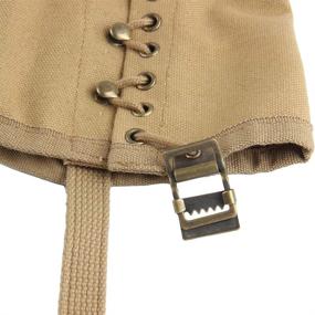 img 1 attached to 🥾 WWII US 1936 Boot Gaiters Leggings Repro for Hiking & Climbing, Canvas Puttee - Khaki/3R