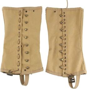 img 3 attached to 🥾 WWII US 1936 Boot Gaiters Leggings Repro for Hiking & Climbing, Canvas Puttee - Khaki/3R