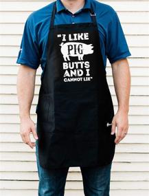img 3 attached to 🐷 Фартук для мужчин ApronMen: Pig Butts BBQ Grill - регулируемый и универсальный размер