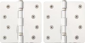 img 1 attached to Deltana S44R4BB26 Ball Bearings Steel 4-Inch X 4-Inch X 1/4-Inch Radius Hinge