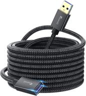 25-футовый usb 3.0 удлинительный кабель от ruaeoda - кабель удленения superspeed usb 3.0 типа a мужской к женскому usb с оплеткой 22 awg логотип