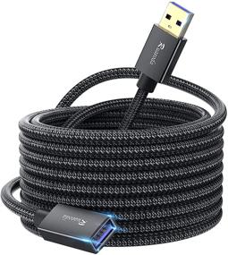 img 4 attached to 25-футовый USB 3.0 удлинительный кабель от Ruaeoda - кабель удленения SuperSpeed USB 3.0 типа A мужской к женскому USB с оплеткой 22 AWG