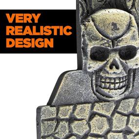 img 1 attached to 🪦 Prextex 5-Pack Foam Graveyard Tombstones - Outdoor Halloween Decorations for Yard and Lawn - RIP Gravestones