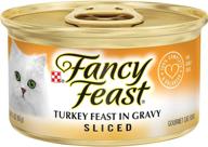 🐱 delicious purina fancy feast sliced & marinated morsels feast in gravy wet cat food for feline fanciers logo