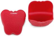 набор кухонных фартуков safe grabs butterfly mitt - кухонные перчатки из силикона, устойчивые к высокой температуре, рукавички для духовки, прихватка для готовки и выпечки, (не содержит бпа, можно мыть в посудомоечной машине) - 2 штуки красного цвета логотип