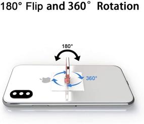 img 1 attached to 📱 Attom Tech продукт - прозрачный держатель кольца для телефона с 360-градусным свободным вращением - iPhone X 8 7 Plus, Galaxy S9 S8 - розовое золото.