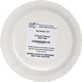 img 1 attached to 🍽️ 48 Pack of 9-inch Passover Plates: Disposable Paper Tableware for Seder Plate - Party Supplies & Decorations