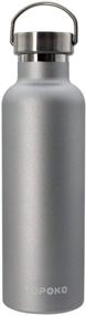 img 4 attached to 🥤 TOPOKO 25 oz Stainless Steel Vacuum Insulated Water Bottle: Long-lasting Cold and Hot Drink Retention | Leak Proof, Sweat Proof, Large Capacity Sports Bottle with Wide Mouth Metal Lid