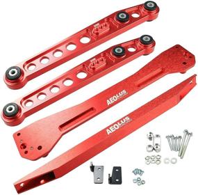 img 4 attached to 🔧 Red EK Rear Lower Control Arm Subframe Brace Tie Bar Kit Replacement for 1996-2000 Honda Civic - by yjracing