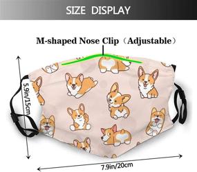 img 3 attached to 🐶 Corgis Face Mask: Stylish Dustproof Breathable Scarf with Filters for Reusable Protection