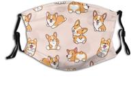 🐶 corgis face mask: stylish dustproof breathable scarf with filters for reusable protection логотип