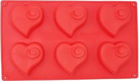 img 1 attached to 🍫 X-Haibei Flying Heart Valentine Chocolate Soap Pudding Jello Pan Silicone Mold - 2.5 inch Diameter, 2.5 oz per Cell