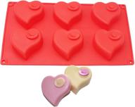 🍫 x-haibei flying heart valentine chocolate soap pudding jello pan silicone mold - 2.5 inch diameter, 2.5 oz per cell logo