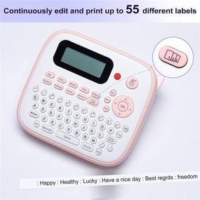 img 2 attached to 🏷️ Labelife D210S Label Maker Machine with AC Adapter, Pink - QWERTY Keyboard, Easy-to-Use, Portable Label Printer for Home and Office Organization - Includes Replacement P Touch Label Maker Tape