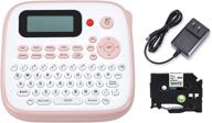 🏷️ labelife d210s label maker machine with ac adapter, pink - qwerty keyboard, easy-to-use, portable label printer for home and office organization - includes replacement p touch label maker tape logo