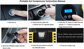 img 2 attached to 🚗 Glamore Portable Air Compressor for Car Tires, Digital Tire Inflator, 12V DC Air Compressor Tire Inflators, Air Tire Pump, 150 PSI with Emergency LED Flashlight for Cars, Motorcycles, Bikes, Balloons