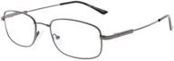 👓 eyekepper uv protection progressive multifocus reading glasses for men and women - 3 levels, bendable memory frame (gunmetal, +2.50) logo