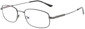 img 4 attached to 👓 Eyekepper UV Protection Progressive Multifocus Reading Glasses for Men and Women - 3 Levels, Bendable Memory Frame (Gunmetal, +2.50)