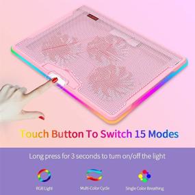 img 2 attached to 🌸 NACODEX Pink RGB Laptop Cooling Pad: Stylish Cooling Solution for 19” Laptops with Quiet LED Fans and Touch Control