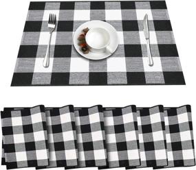 img 4 attached to MUBIN Placemats Tablemats Washable Resistant