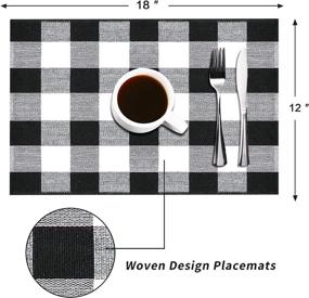 img 2 attached to MUBIN Placemats Tablemats Washable Resistant