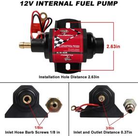 img 3 attached to 🔥 High-Performance 12v Micro Electric Fuel Pump - 2-3.5psi 28 GPH Gasoline Transfer Pump for 4v 6v Carburetors