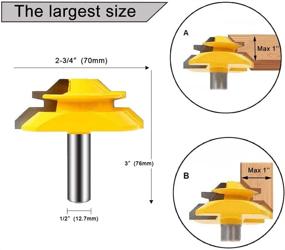 img 1 attached to 🔩 LEATBUY 45° Фрезерование с замковым отверстием для деревообработки: Оптимизация точности и эффективности