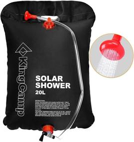 img 4 attached to 🚿 KingCamp Solar Shower Bag 5 Gallon: Portable Sunlight Shower for Camping, Hiking, Fishing - Lightweight, Hot Water Travel Shower Bag with On-Off Shower Head