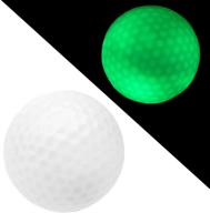 🏌️ high visibility led golf ball - night flyer golf light up ball in green (dng010) logo