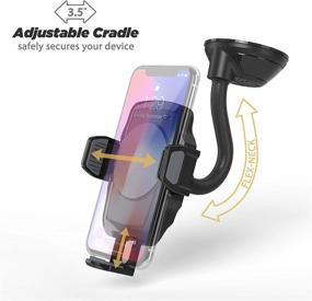 img 2 attached to Convenient SCOSCHE WDQ2M STUCKUP Qi Window or Dash Mount Charger with Car Adapter and Type-C Cable: A Versatile Charging Solution