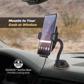 img 1 attached to Convenient SCOSCHE WDQ2M STUCKUP Qi Window or Dash Mount Charger with Car Adapter and Type-C Cable: A Versatile Charging Solution