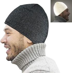 img 4 attached to 🧢 HiVis Reflective Winter Beanie Hats for Women and Men | Soft and Cozy Safety Gear