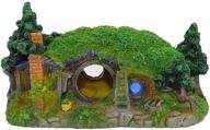 🏰 mesmerizing ulifery hobbit house cave: perfect betta hiding reptile hole house shelter for your aquarium логотип