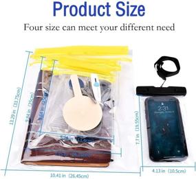 img 2 attached to 🌊 KETEBA Clear Waterproof Bags - Pack of 7 Water Tight Cases Pouch Dry Bags for Mobile Phone, Camera, Maps, Kayaking, Boating, Document Holder - Portable and Utility Bags