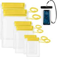 🌊 keteba clear waterproof bags - pack of 7 water tight cases pouch dry bags for mobile phone, camera, maps, kayaking, boating, document holder - portable and utility bags логотип