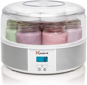 img 4 attached to 🥛 Efficient Euro Cuisine Yogurt Maker - YMX650: Automatic Digital Machine with Set Temperature, 7-6 oz. Reusable Glass Jars, Rotary Date Setting Lids for Instant Storage